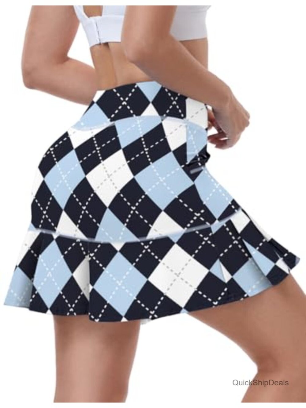 Women's Athletic Golf Skort with Pockets Built-in Shorts High Waisted Tennis